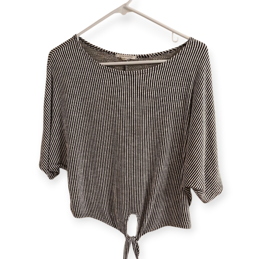 Striped Crop Tye Tee